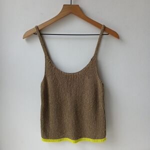 Pilcro Sweater Tank Top Olive Women's Small